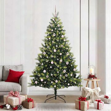 Albero di Natale Artificiale a Cerniera con 300 LED Verde