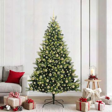 Albero di Natale Artificiale a Cerniera con 300 LED Verde