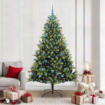 Albero di Natale Artificiale a Cerniera con 300 LED Verde