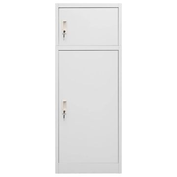 Armadietto per Sella Grigio Chiaro 53x53x140 cm in Acciaio