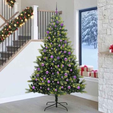 Albero di Natale Artificiale a Cerniera con 300 LED Verde