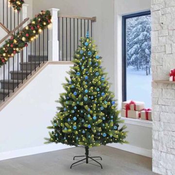 Albero di Natale Artificiale a Cerniera con 300 LED Verde