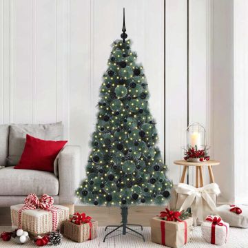 Albero di Natale artificiale pre-illuminato con set di palline