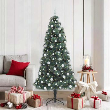 Albero di Natale artificiale pre-illuminato con set di palline