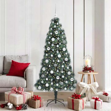 Albero di Natale artificiale preilluminato con set di palline