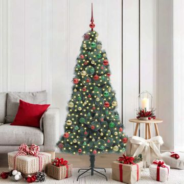Albero di Natale artificiale illuminato con set di palline PET