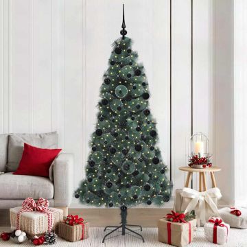 Albero di Natale artificiale preilluminato con set di palline