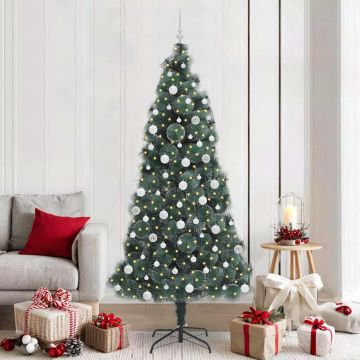 Albero di Natale artificiale illuminato con set di palline PET
