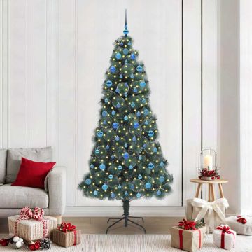 Albero di Natale artificiale pre-illuminato con set di palline