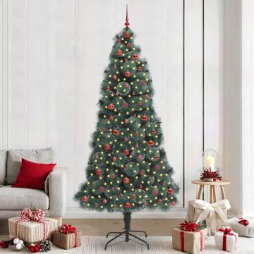 Albero di Natale artificiale pre-illuminato con set di palline