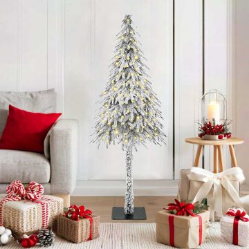 Albero di Natale con 150 LED Bianco 120 cm PE e Acciaio