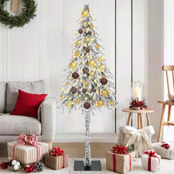 Albero di Natale con 150 LED Bianco 150 cm PE e Acciaio