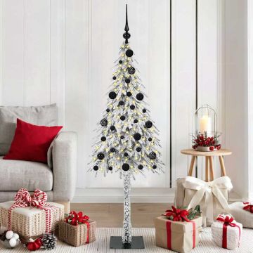 Albero di Natale con 150 LED Bianco 150 cm PE e Acciaio