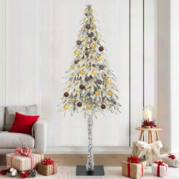 Albero di Natale con 300 LED Bianco 210 cm PE e Acciaio