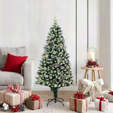 Albero di Natale artificiale con 150 LED Verde 150 cm