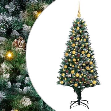 Albero di Natale artificiale con 300 LED Verde 180 cm