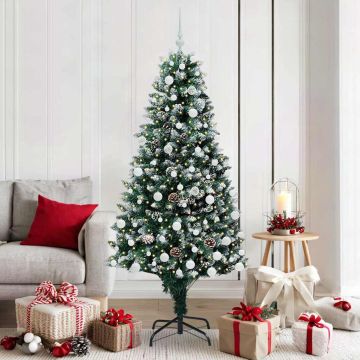 Albero di Natale artificiale con 300 LED Verde 180 cm