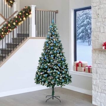 Albero di Natale artificiale con 300 LED Verde 240 cm