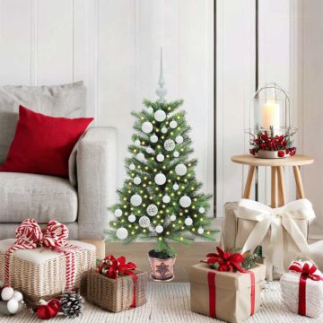 Albero di Natale con 150 LED con supporto Verde 90 cm PE