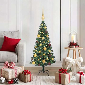 Albero di Natale artificiale con luci integrate Verde 120 cm