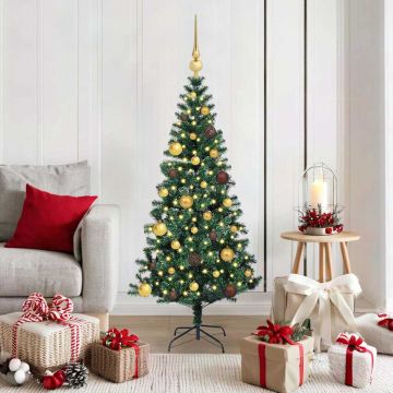 Albero di Natale artificiale con luci integrate Verde 150 cm