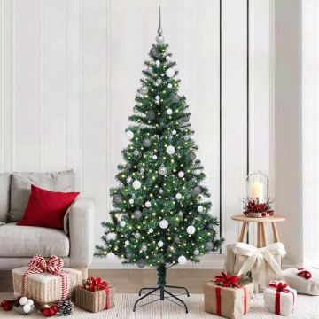Albero di Natale artificiale con luci integrate Verde 210 cm
