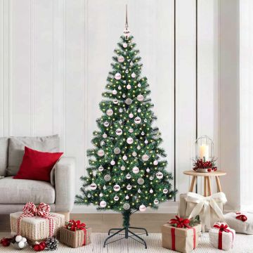 Albero di Natale artificiale con luci integrate Verde 210 cm