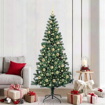 Albero di Natale artificiale con luci integrate Verde 210 cm