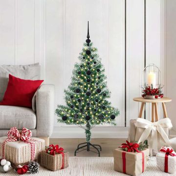 Albero di Natale Artificiale Imbiancato con Luci LED 120 cm