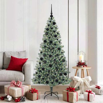 Albero di Natale Artificiale Imbiancato con Luci LED 180 cm