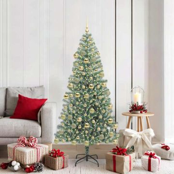 Albero di Natale Artificiale Imbiancato con Luci LED 180 cm