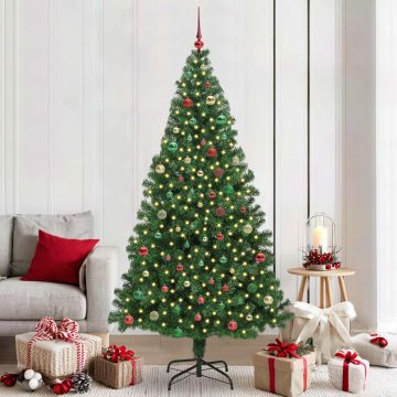 Albero di Natale artificiale con 300 LED Verde 210 cm