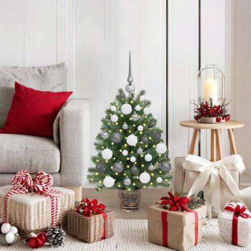 Albero di Natale artificiale con 150 LED Verde 75 cm PE e PVC