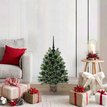 Albero di Natale artificiale con 150 LED Verde 75 cm PE e PVC