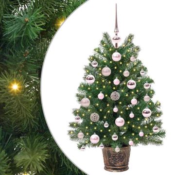 Albero di Natale artificiale con 150 LED Verde 75 cm PE e PVC