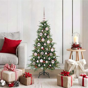 Albero di Natale Artificiale con Rami Pieghevoli Verde 120 cm