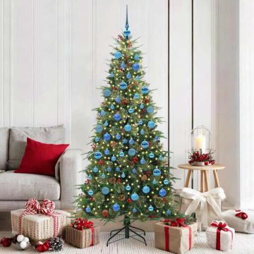Albero di Natale Artificiale con Rami Pieghevoli Verde 180 cm