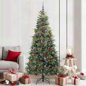 Albero di Natale Artificiale con Rami Pieghevoli Verde 210 cm