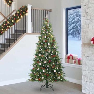 Albero di Natale Artificiale con Rami Pieghevoli Verde 240 cm