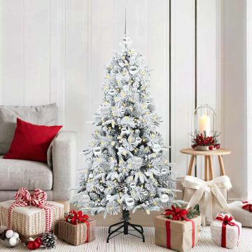 Albero di Natale Artificiale con Rami Pieghevoli Bianco 150 cm