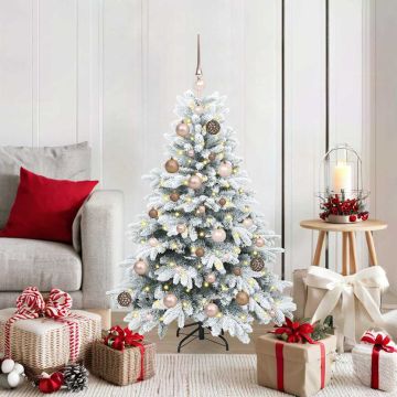Albero di Natale artificiale con 150 LED Bianco 120 cm PE e PVC