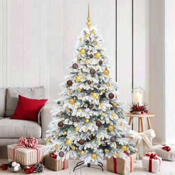 Albero di Natale artificiale con 300 LED Bianco 180 cm PE e PVC
