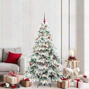 Albero di Natale artificiale con 300 LED Bianco 180 cm PE e PVC