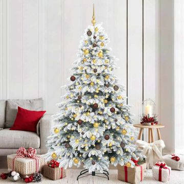 Albero di Natale artificiale con 300 LED Bianco 210 cm PE e PVC