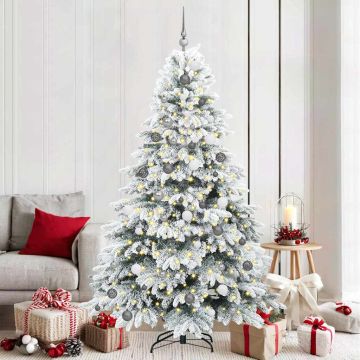 Albero di Natale artificiale con 300 LED Bianco 210 cm PE e PVC
