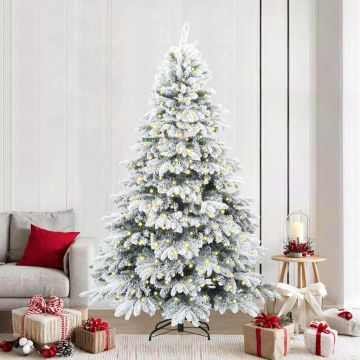 Albero di Natale artificiale con 300 LED Bianco 240 cm PE e PVC