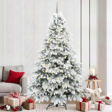 Albero di Natale artificiale con 300 LED Bianco 240 cm PE e PVC