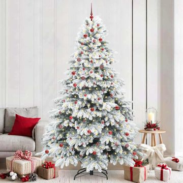 Albero di Natale artificiale con 300 LED Bianco 240 cm PE e PVC