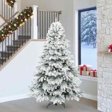 Albero di Natale artificiale con 300 LED Bianco 240 cm PE e PVC
