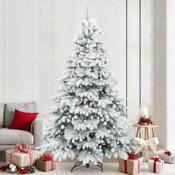 Albero di Natale artificiale con 300 LED Bianco 240 cm PE e PVC